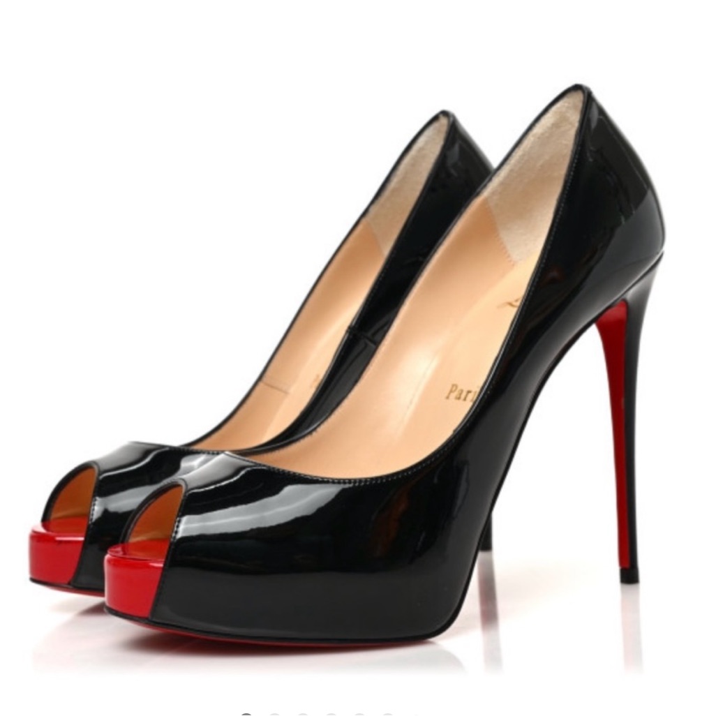 Christian Louboutin Women New Very Prive 120mm High Heel Pump Black Sz: Eu 38